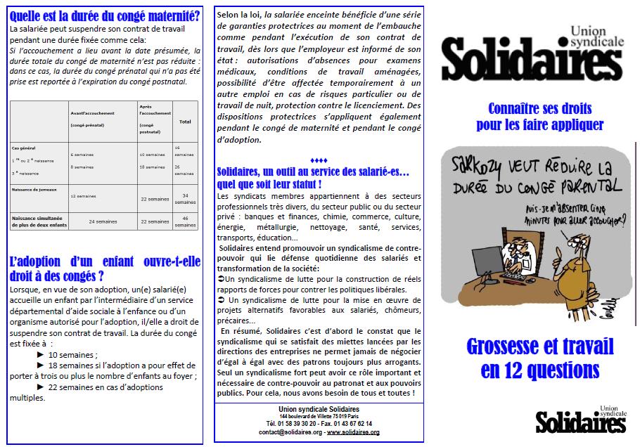 comment declarer grossesse au travail