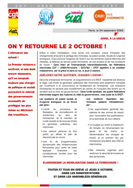 2025 - 09 - 24 - Appel unitaire SNCF