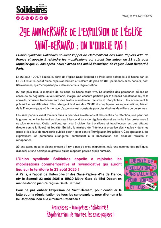 29ème annif de Saint bernard