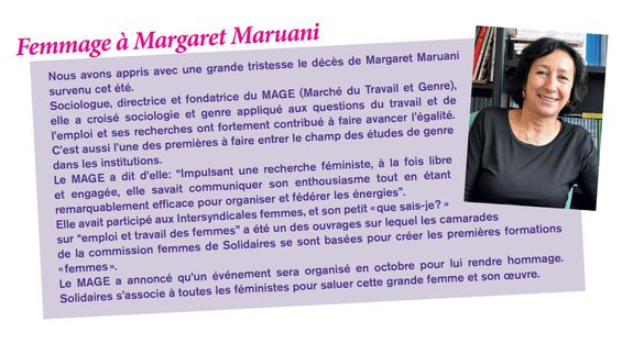 femmage à Margaret Maruani