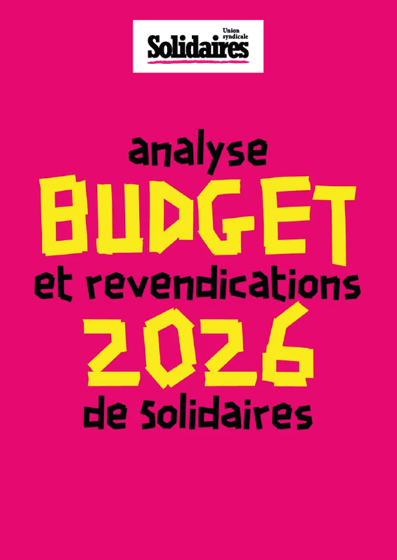 Budget 2026 : analyse et revendications de Solidaires